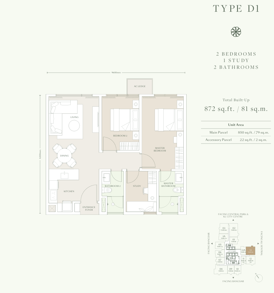 Type D1 Floor Plan