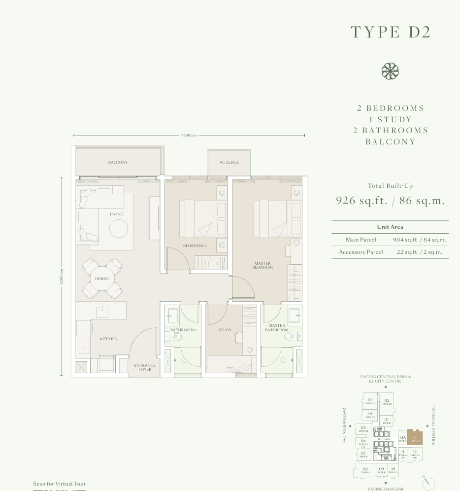 Type D2 Floor Plan