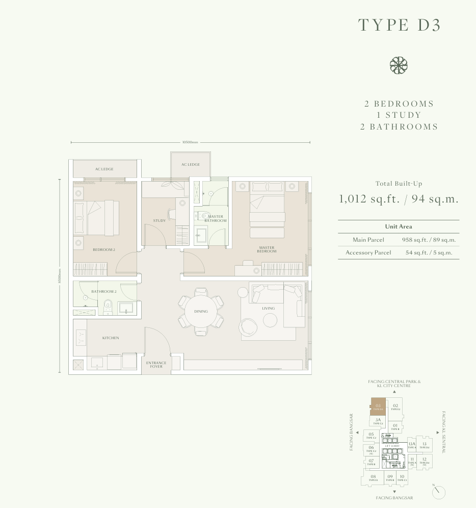 Type D3 Floor Plan