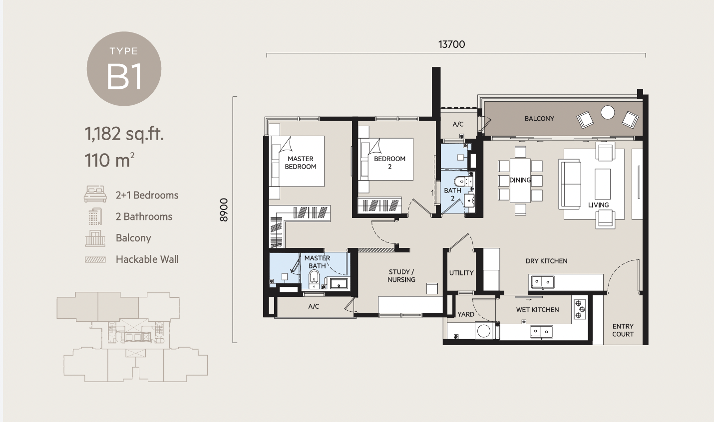 Type B1 Floor Plan