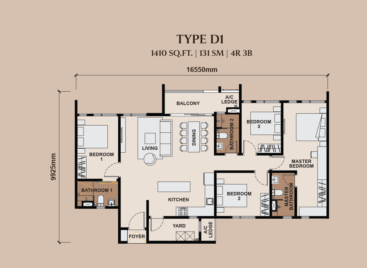 Type D1 Floor Plan