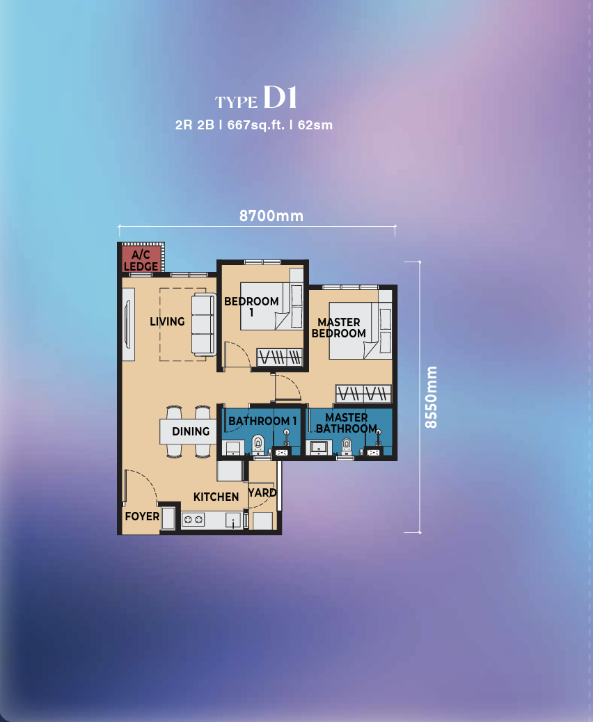 Type D1 Floor Plan