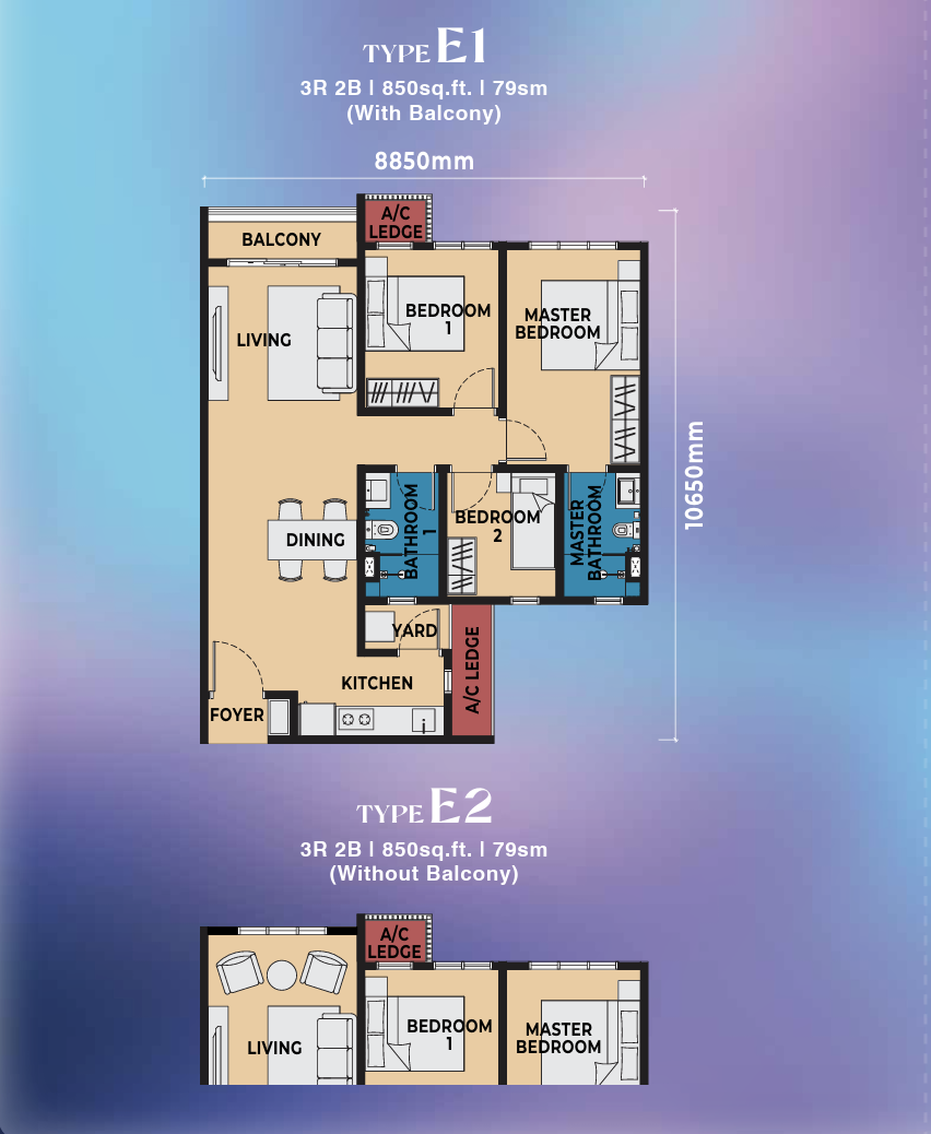 Type E1 Floor Plan