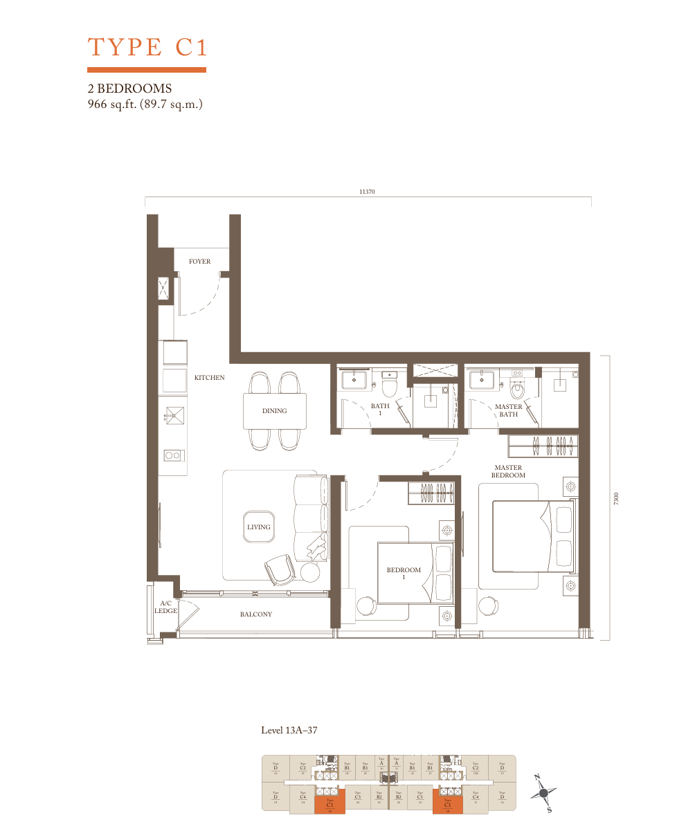 Type C1 Floor Plan
