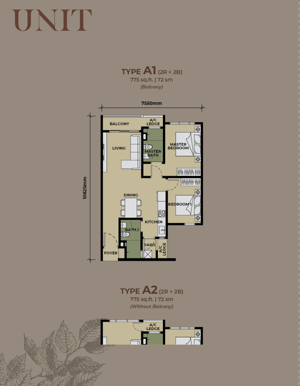 Type A1/A2 Floor Plan
