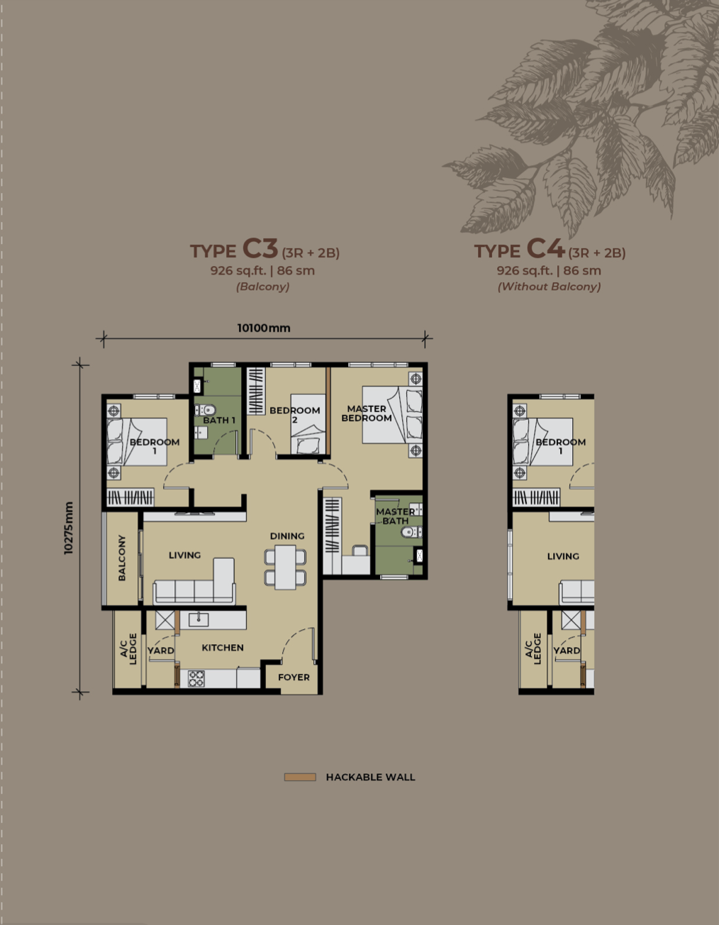Type c3/c4 Floor Plan