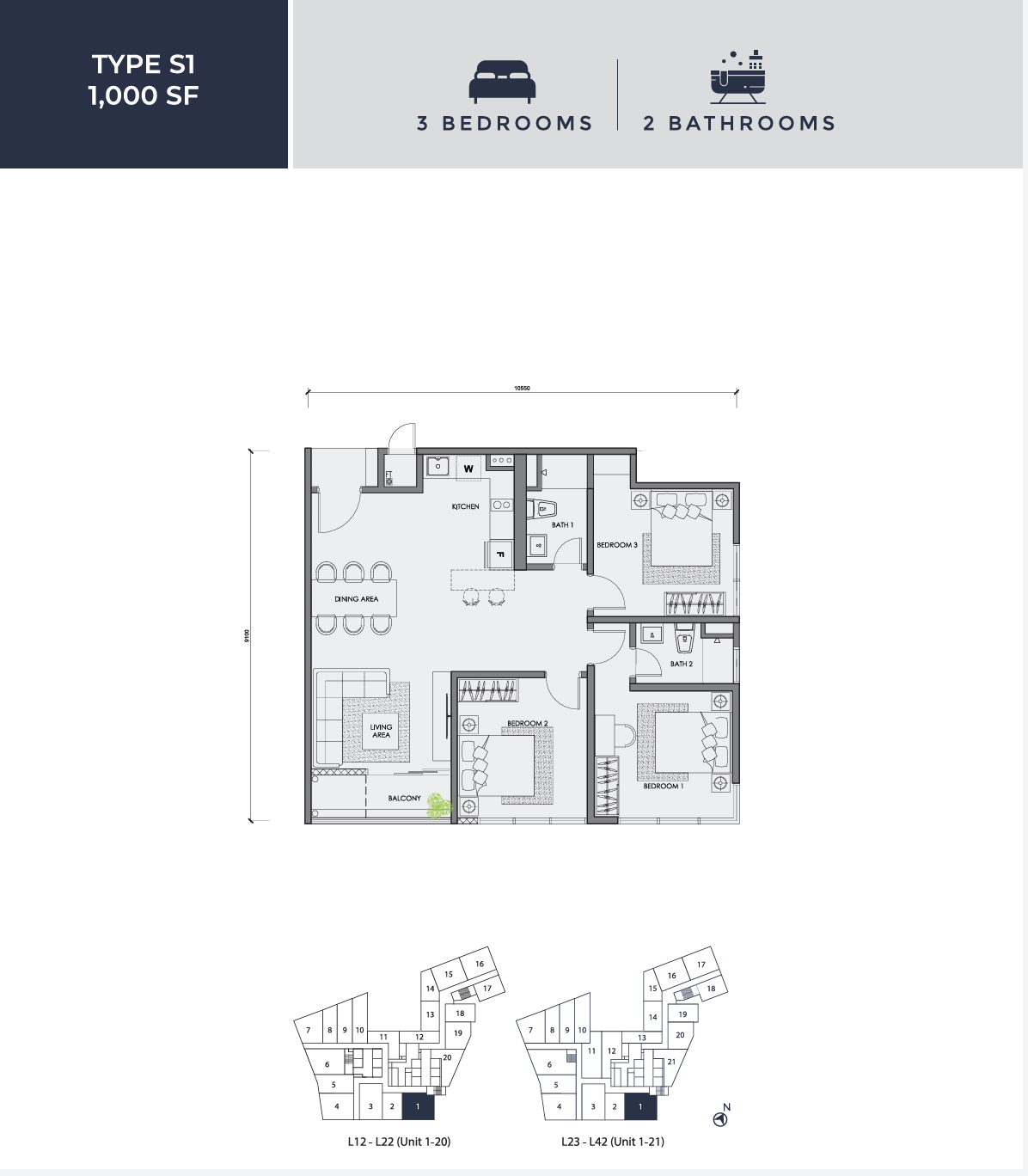 Type S1 Floor Plan