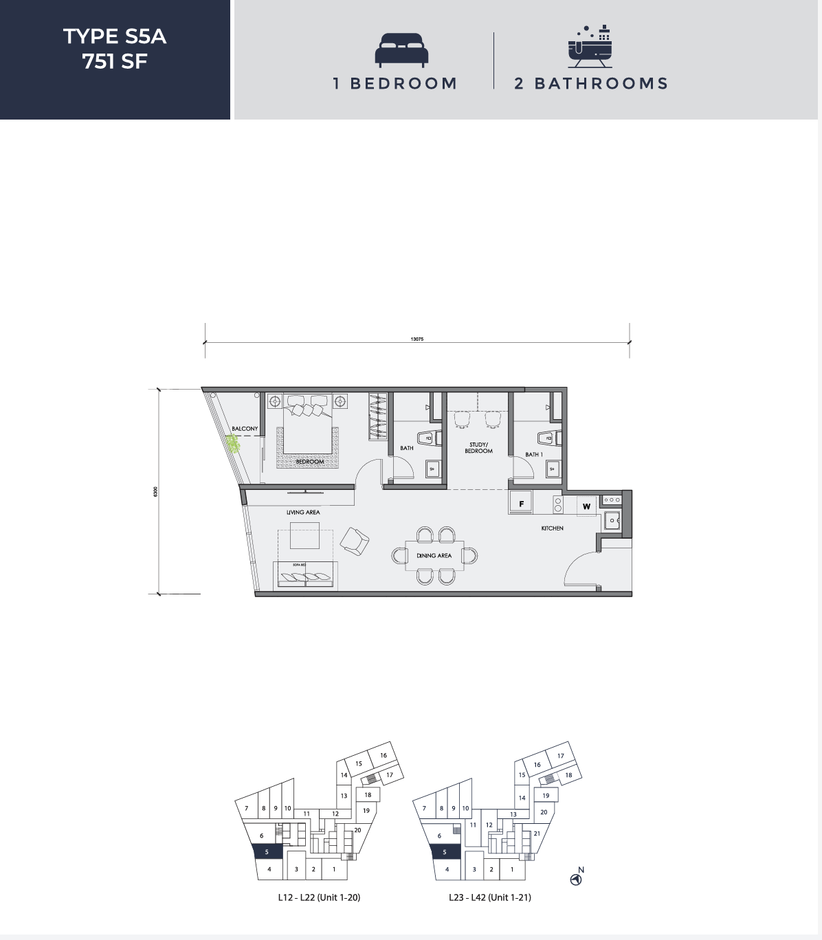 Type S5A Floor Plan