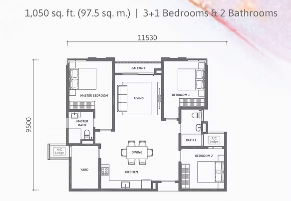 Type B1 Floor Plan