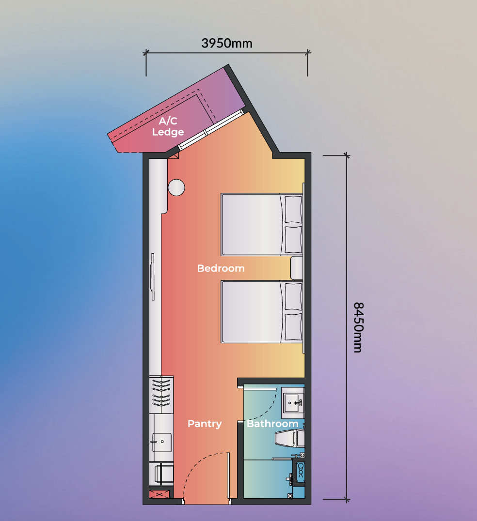 Type A — 377 sqft
