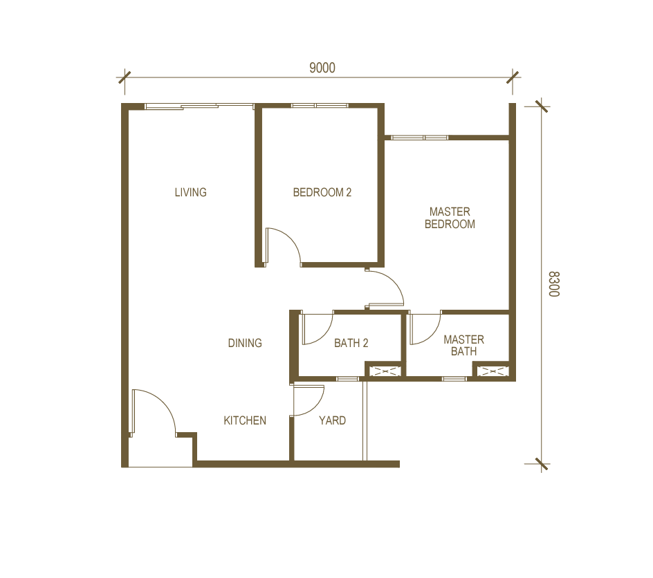 Type A — 707 sqft