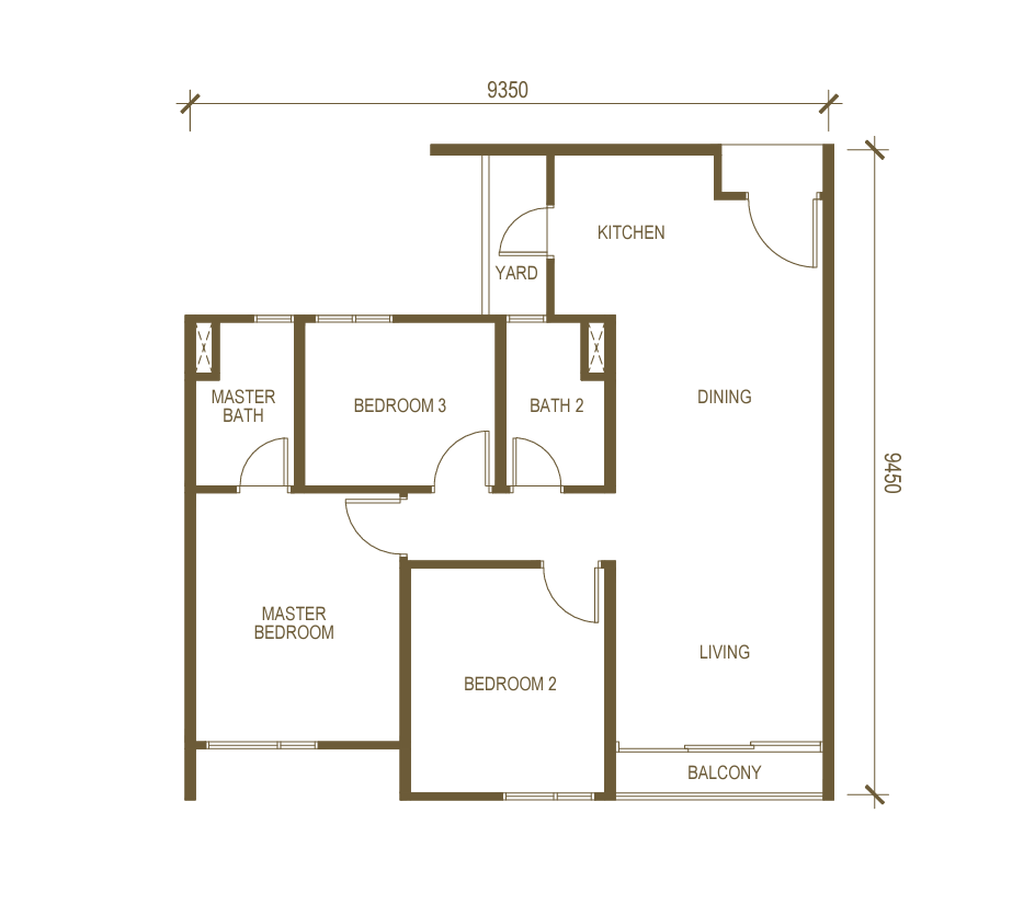 Type B — 811 sqft