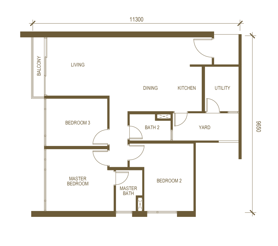 Type D1 — 1023 sqft