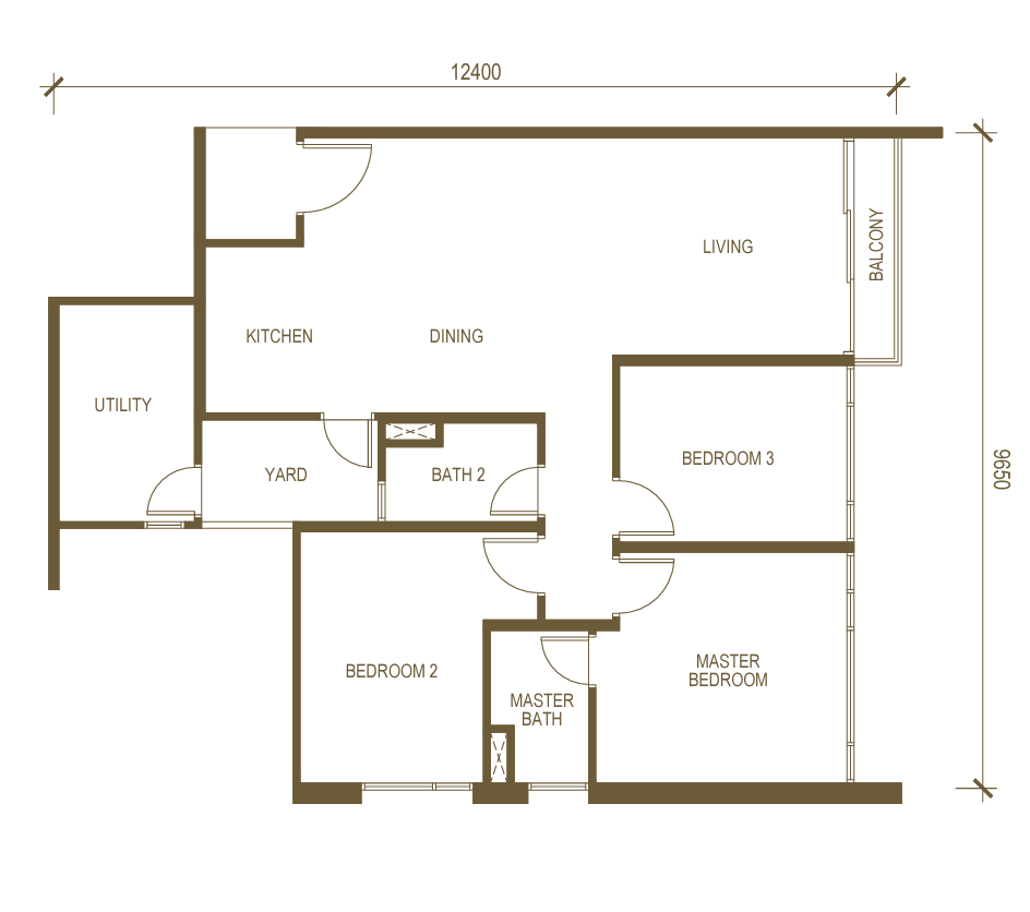 Type D2 — 1034 sqft