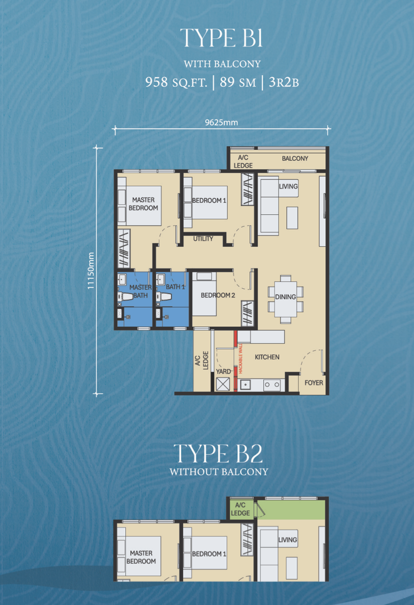 Type B1/B2 Floor Plan