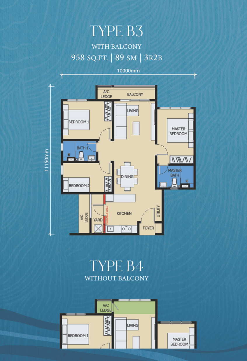 Type B3/B4 Floor Plan