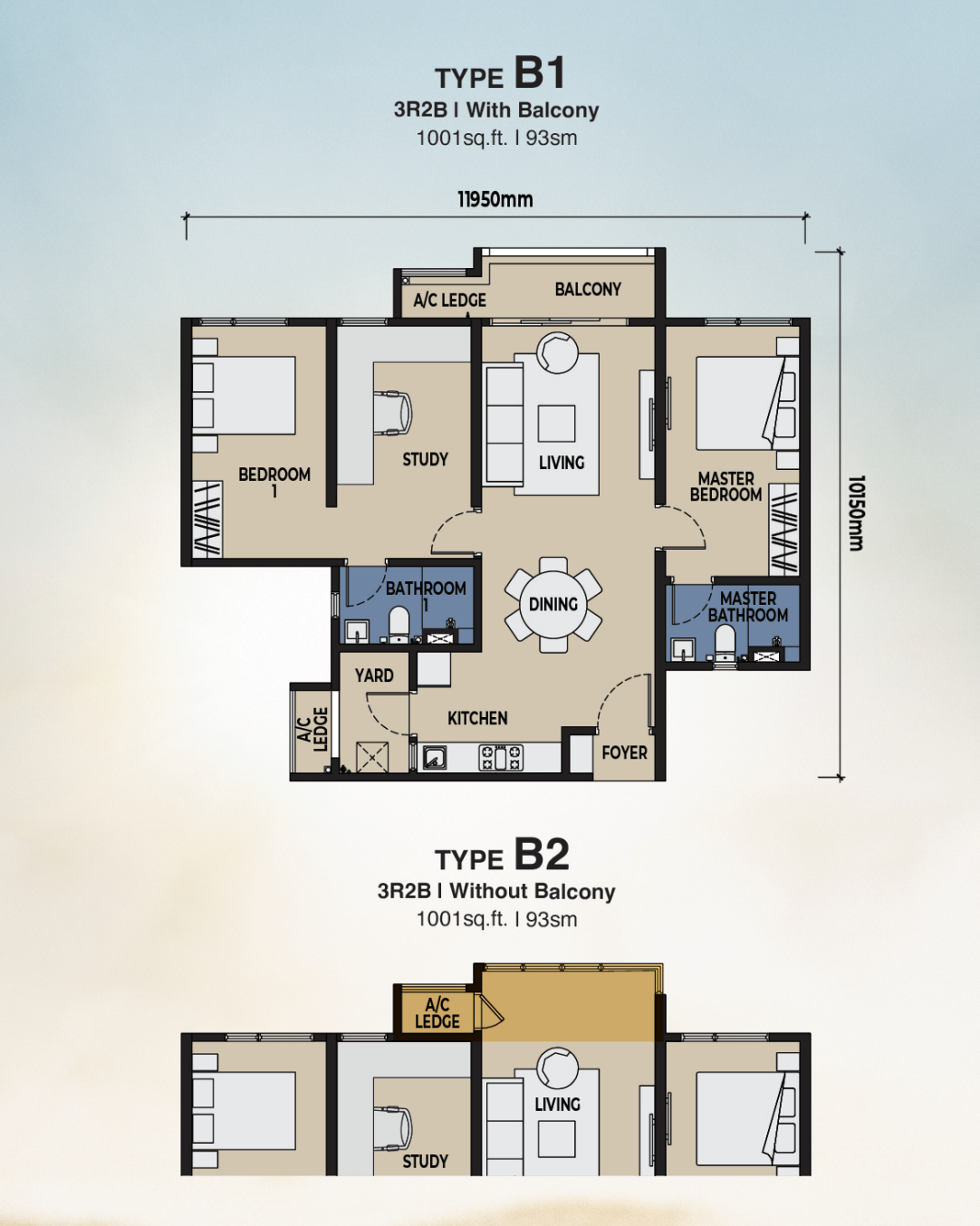 Type B1/B2 Floor Plan