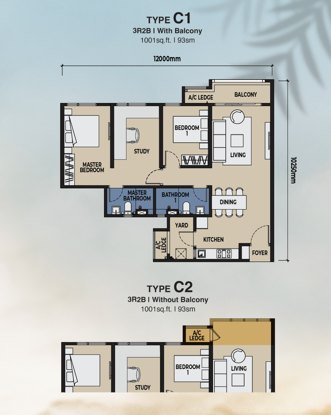 Type C1/C2 Floor Plan