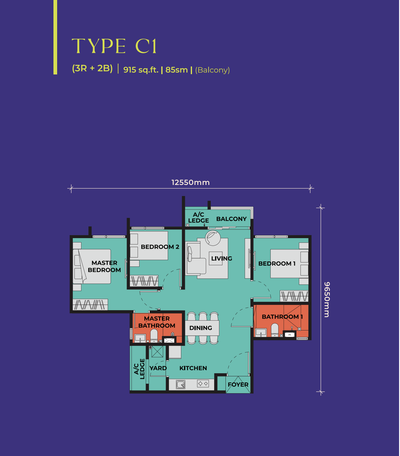 Type C1 Floor Plan