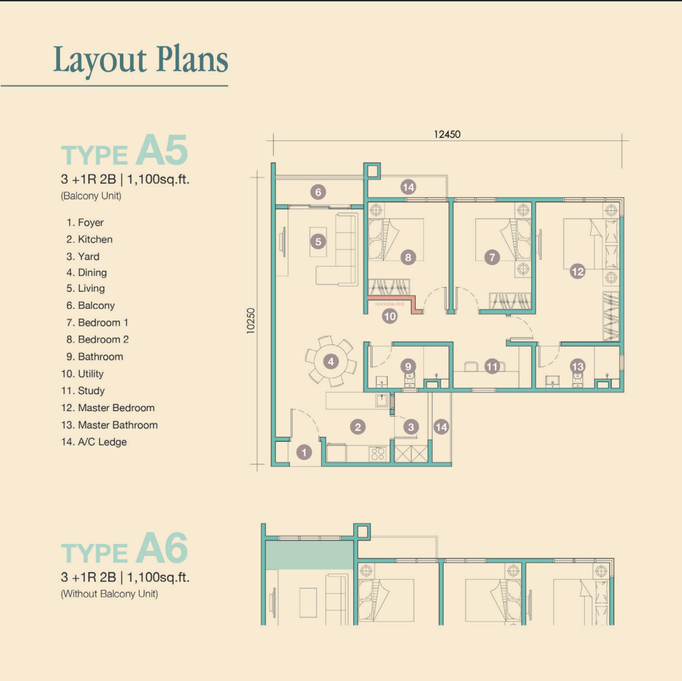 Type A5 / A6 Floor Plan