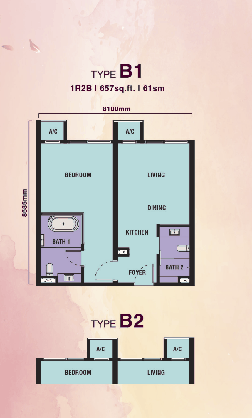 Type B1/B2 Floor Plan
