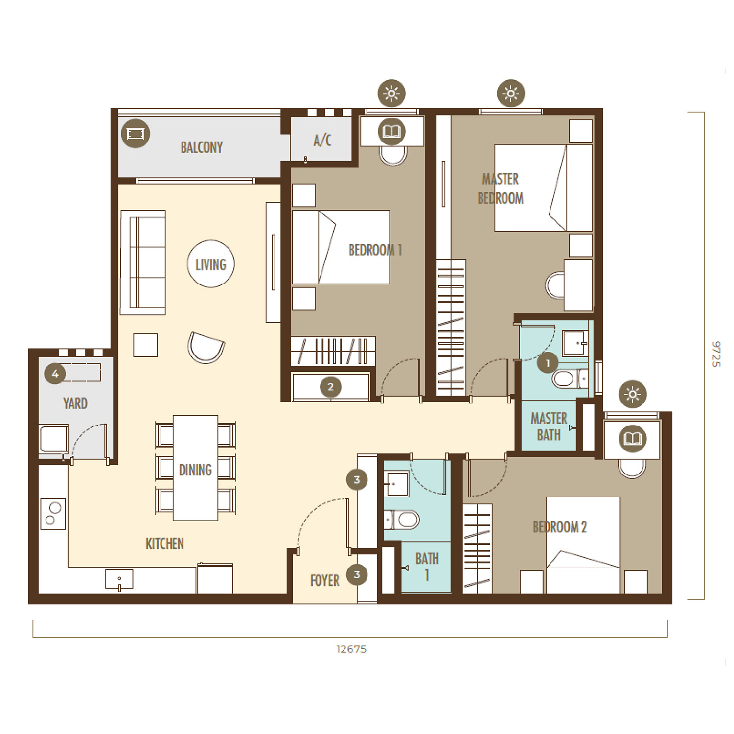 Type E1 Floor Plan