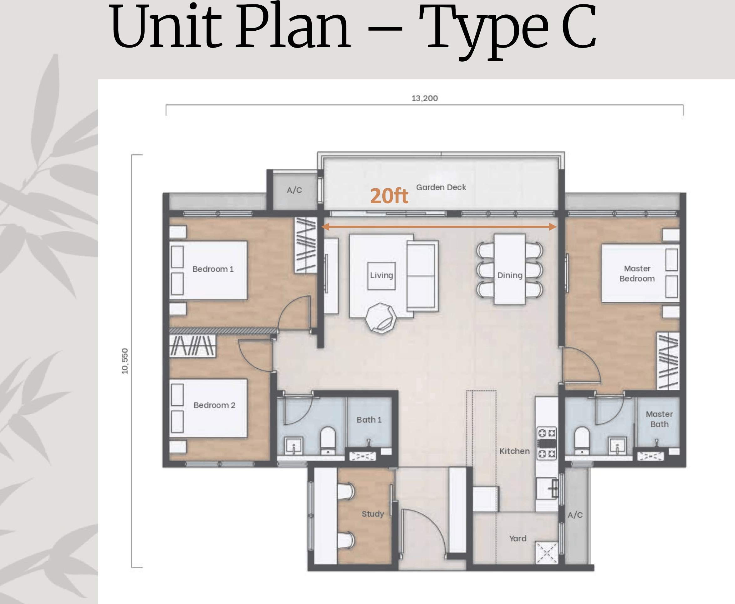 Type C — 1227 sqft