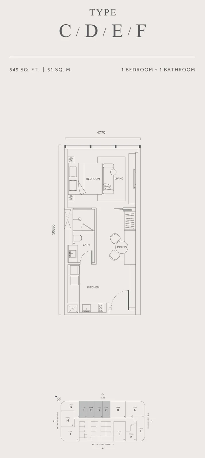 Type C/D/E/F Floor Plan