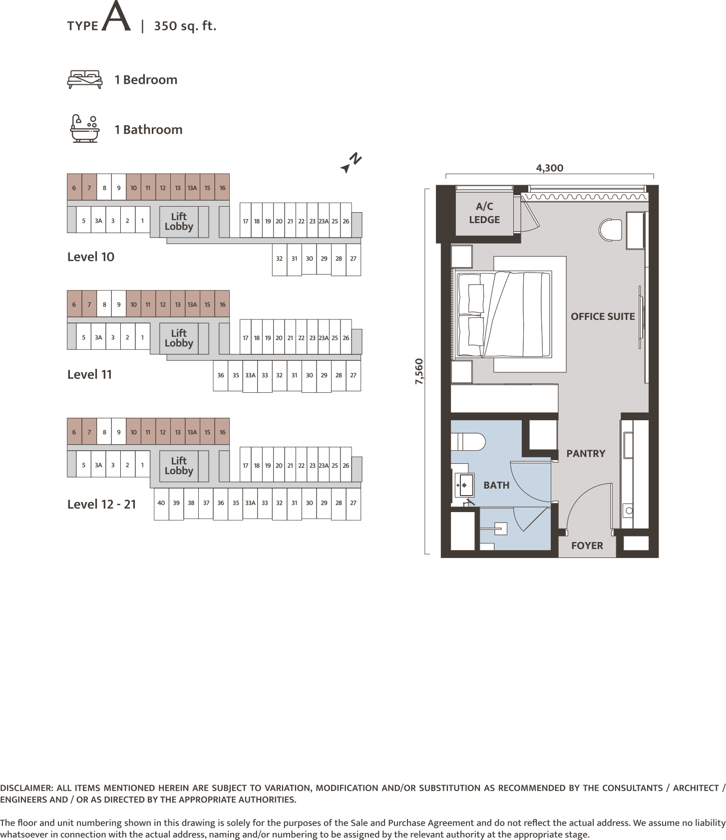 Type Single Suite Floor Plan