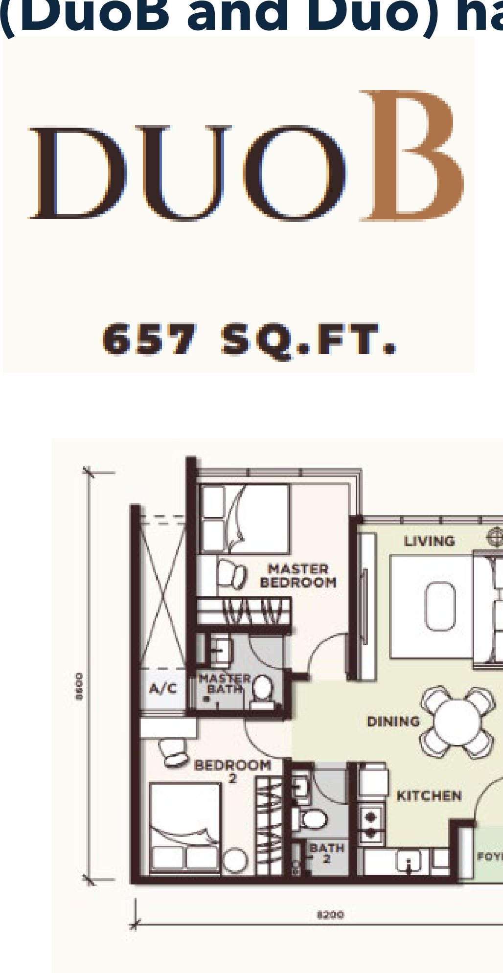 Type DUO B — 657 sqft