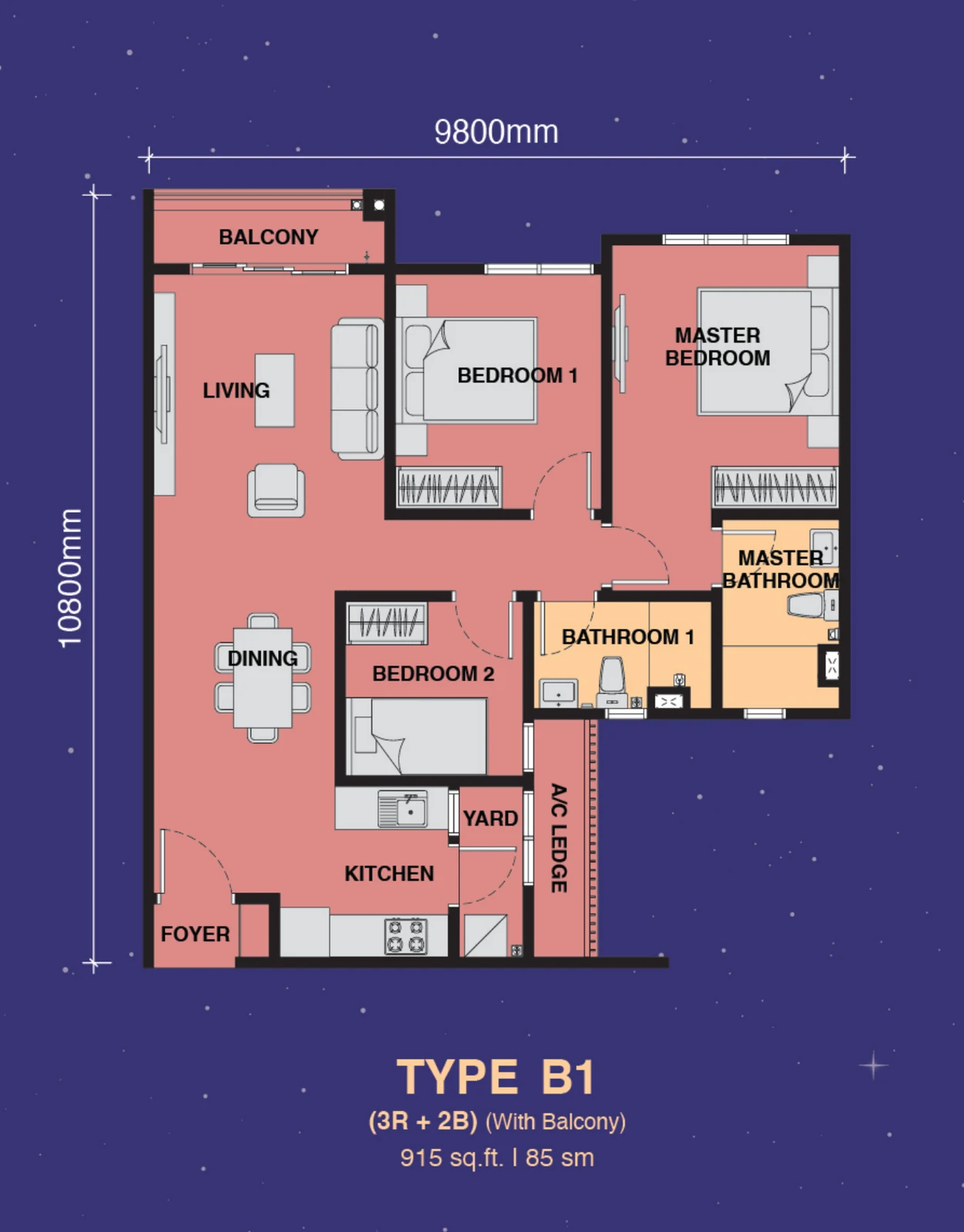 Type B1 Floor Plan