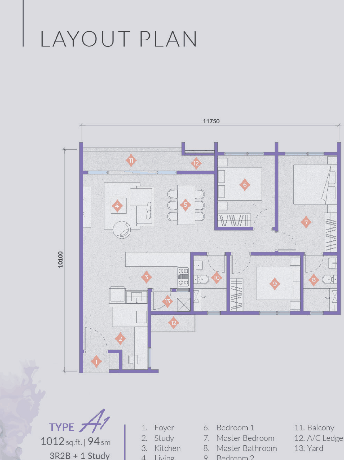 Type A1 Floor Plan