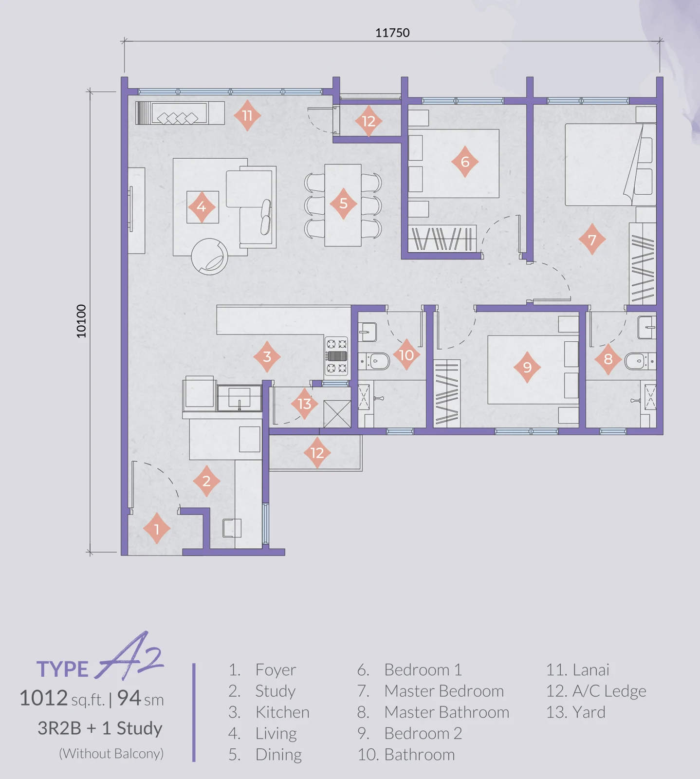 Type A2 Floor Plan