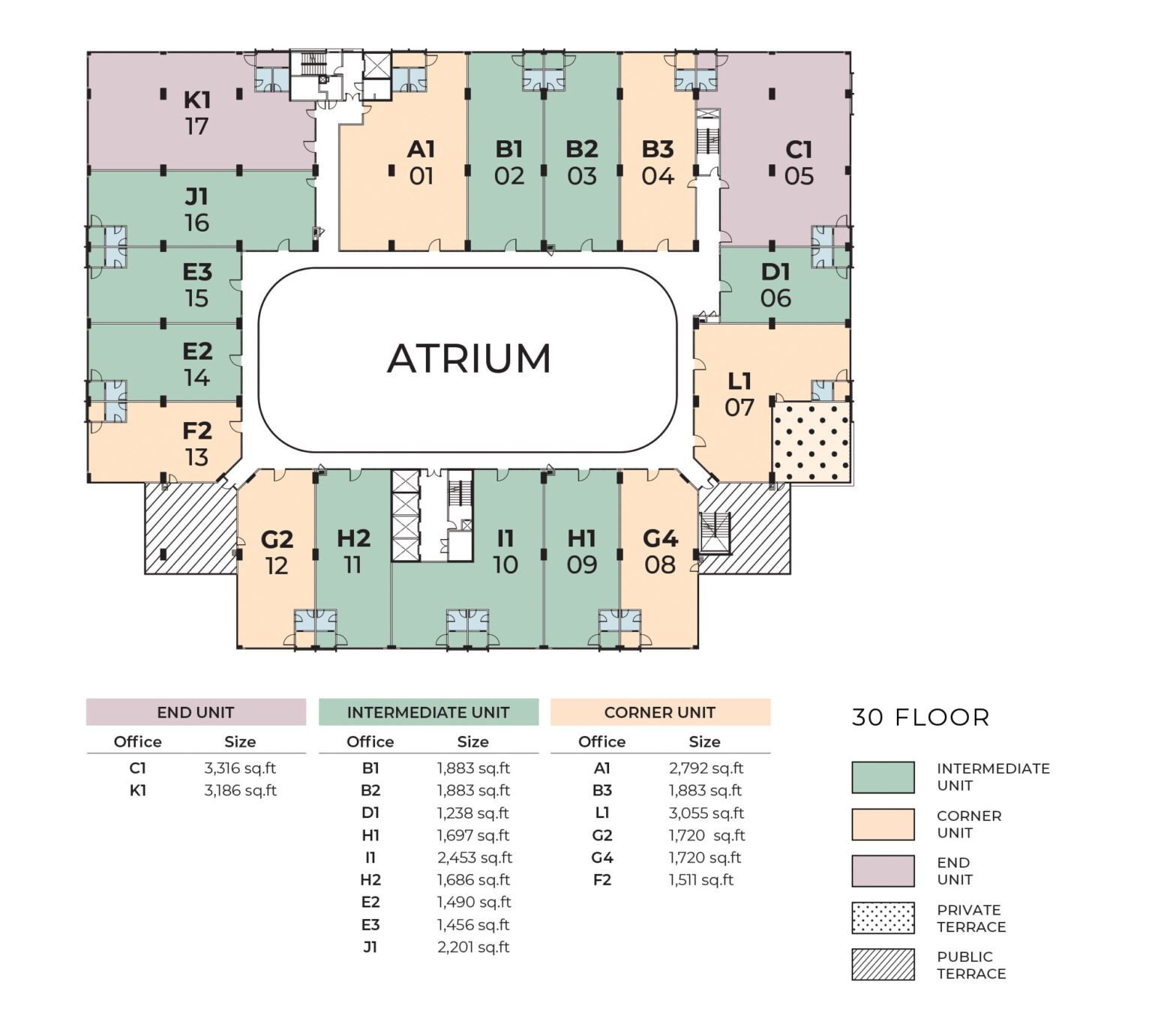 Type Corner Unit Floor Plan