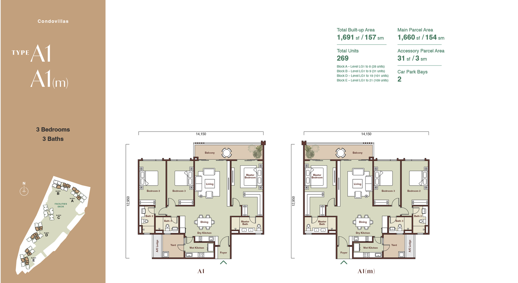 Type A1 Floor Plan