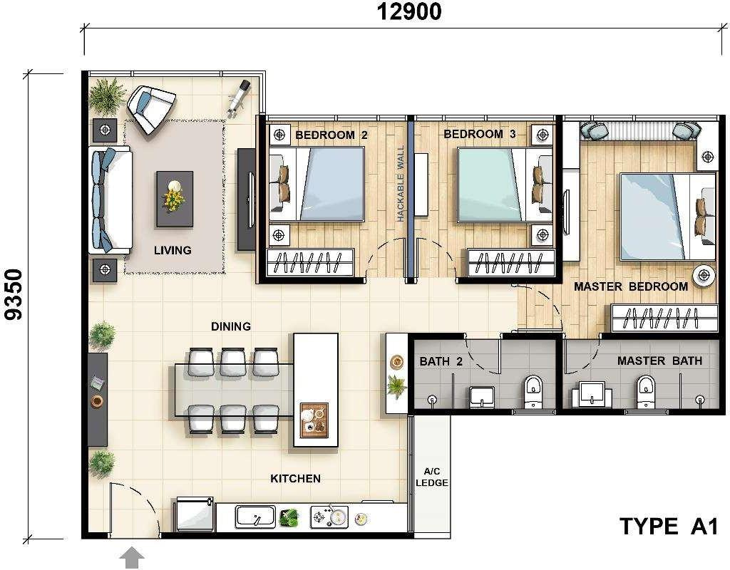 Type A1 Floor Plan