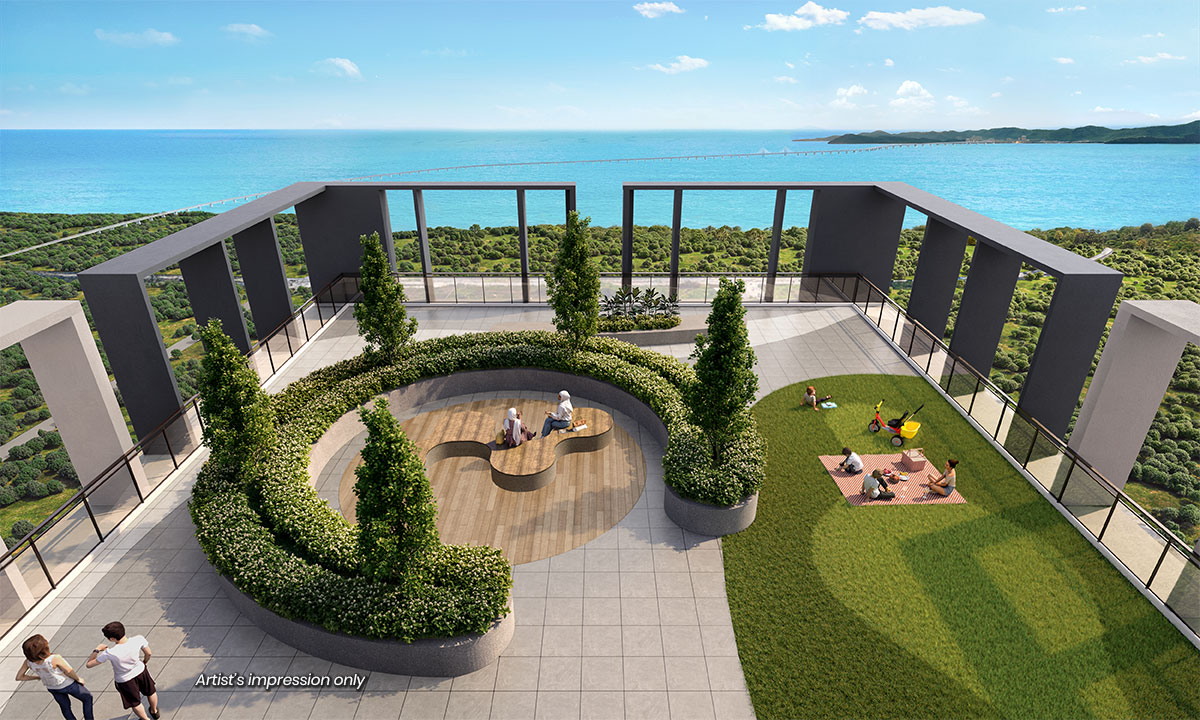 AndaBreeze Residences rooftop facilities artist impression