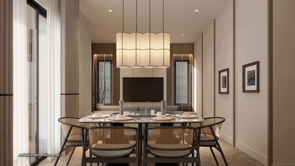 AndaBreeze Residences Type A dining area artist impression