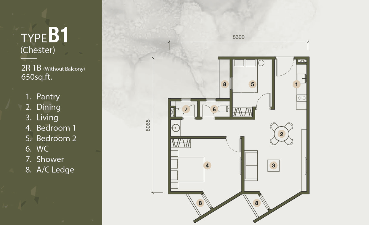 Type B1 Floor Plan