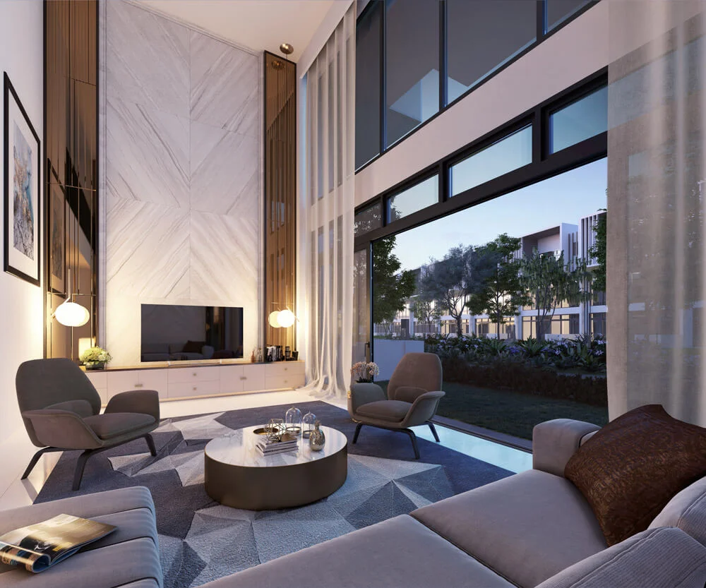 Alstonia villa double volume living area