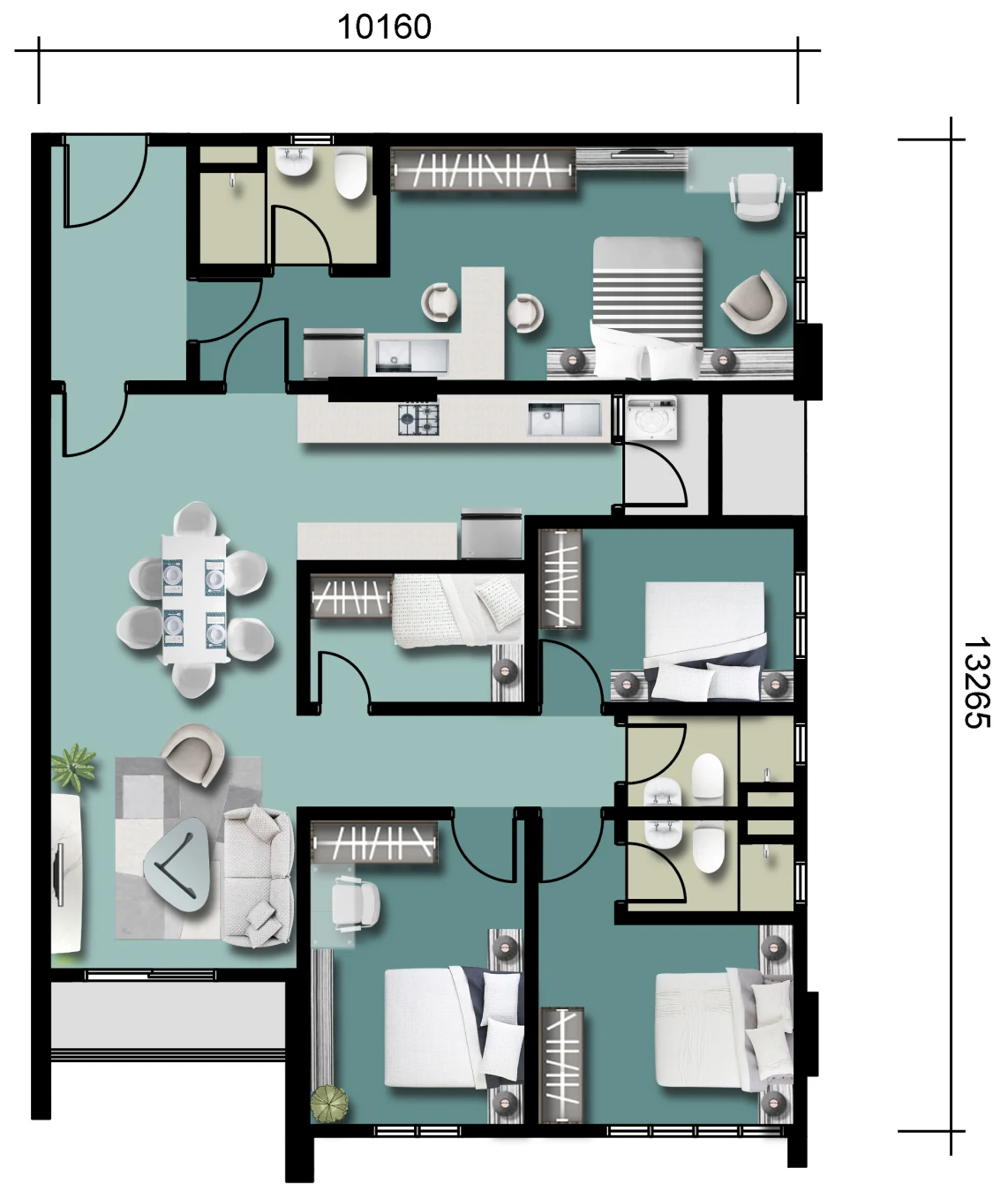 Type C — 1,315 sqft