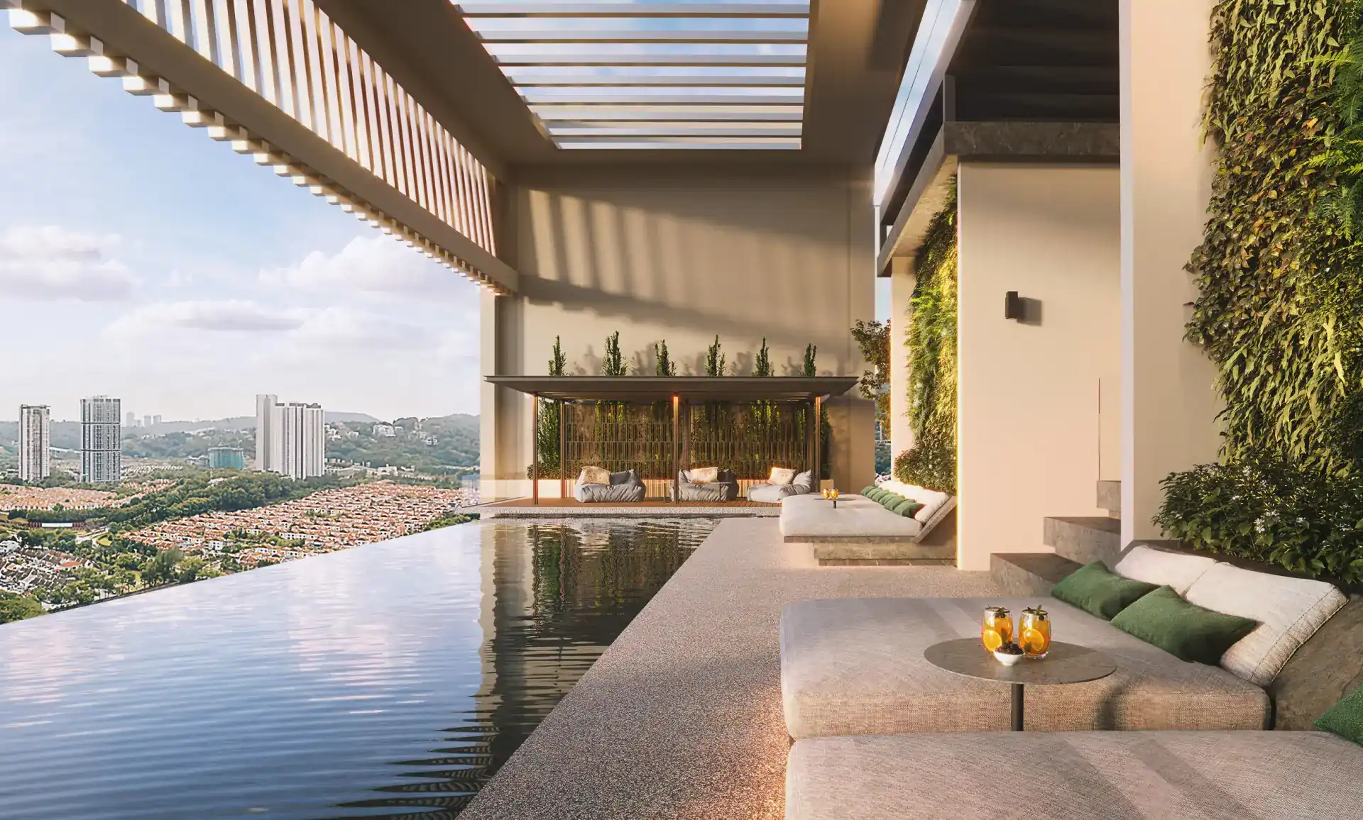 Amaya Residences infinity pool overlooking the skyline