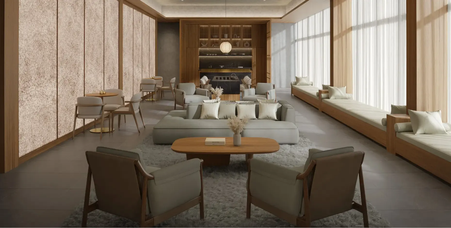 Amaya Residences residents lounge seating area