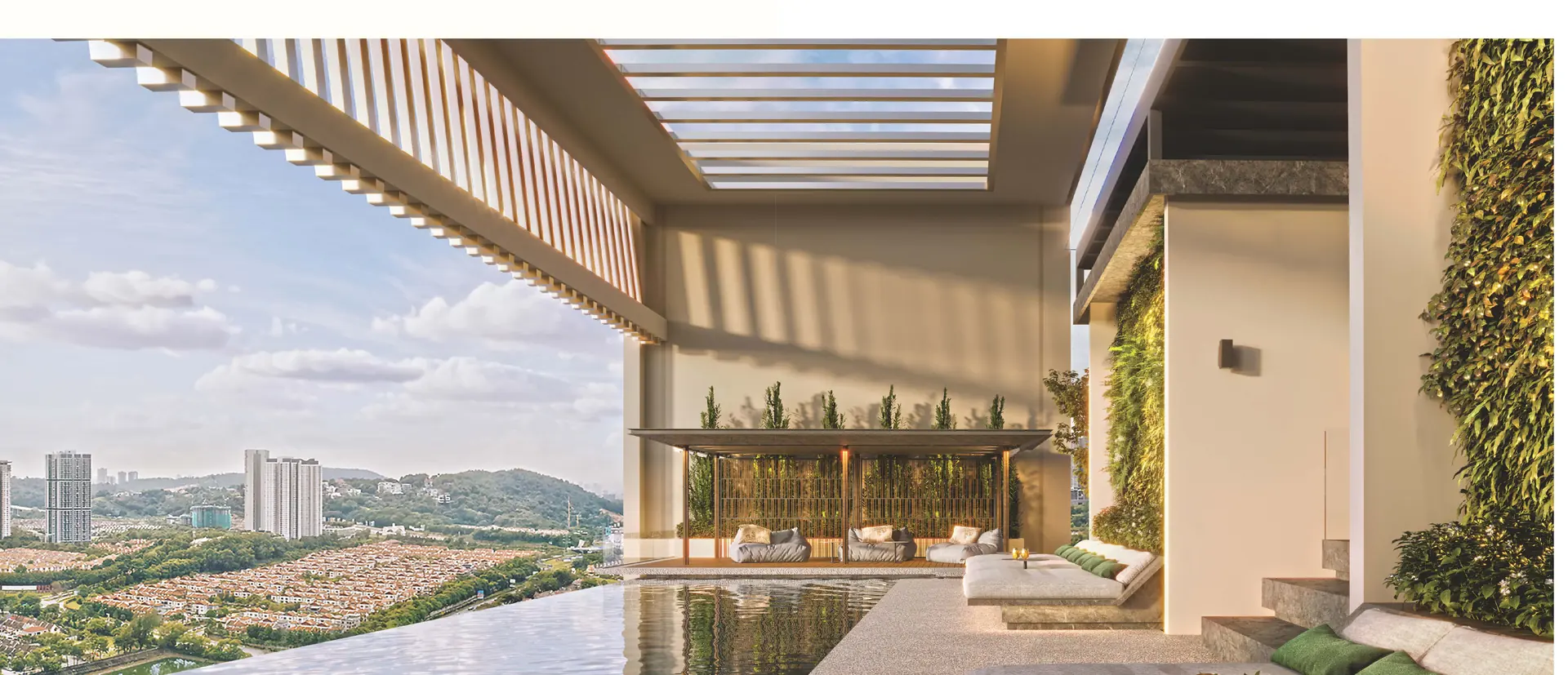 Amaya Residences sky pool with skyline view