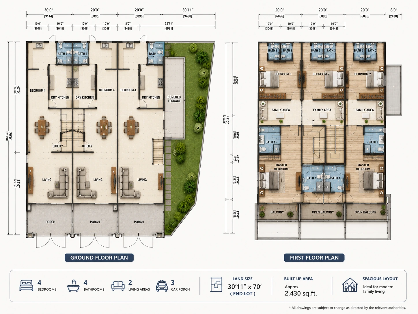 Type Double Storey Terrace Intermediate — 1423 sqft