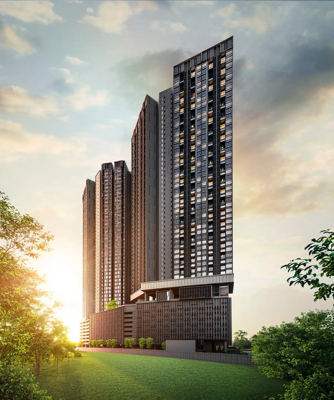 Aricia Residence Sungai Besi tower facade artist impression