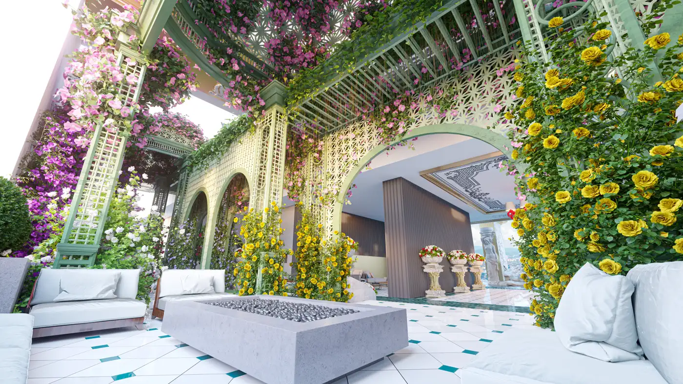 Arte Solaris Royale Treillage Garden French trellis terrace