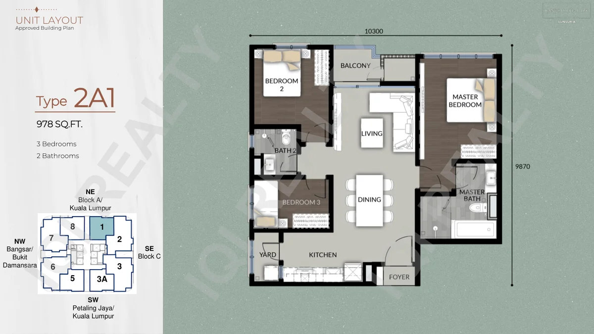 Type 2A1 Floor Plan