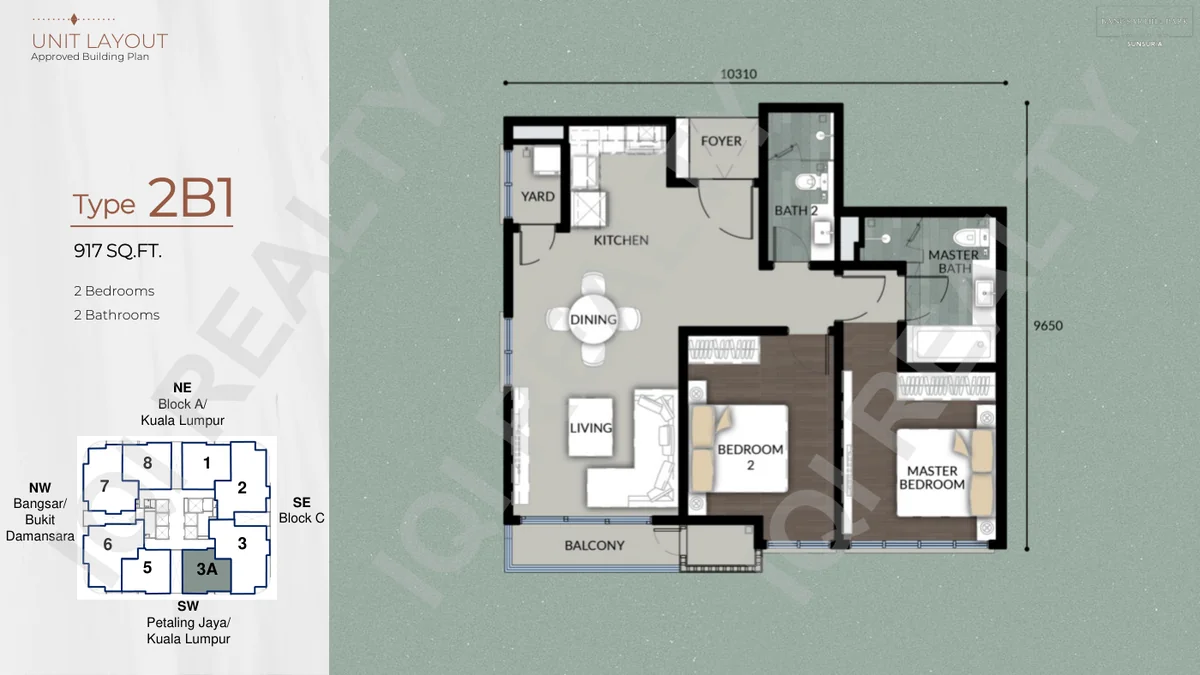 Type 2B1 Floor Plan