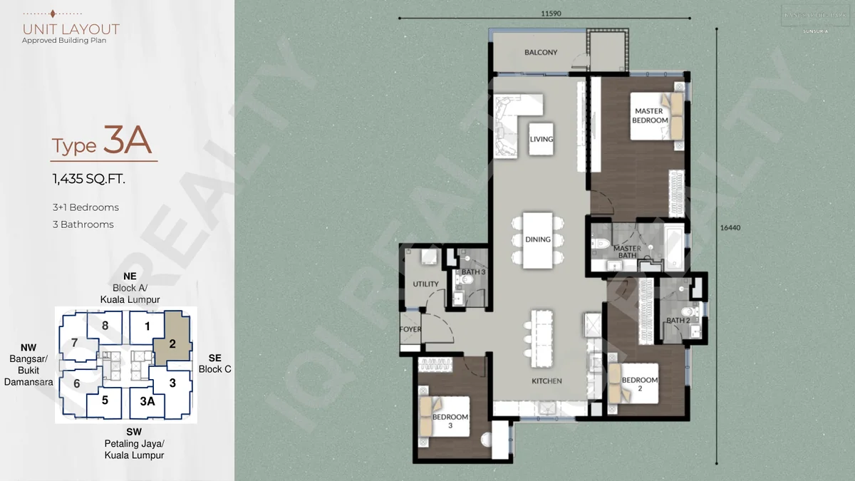 Type 3A Floor Plan
